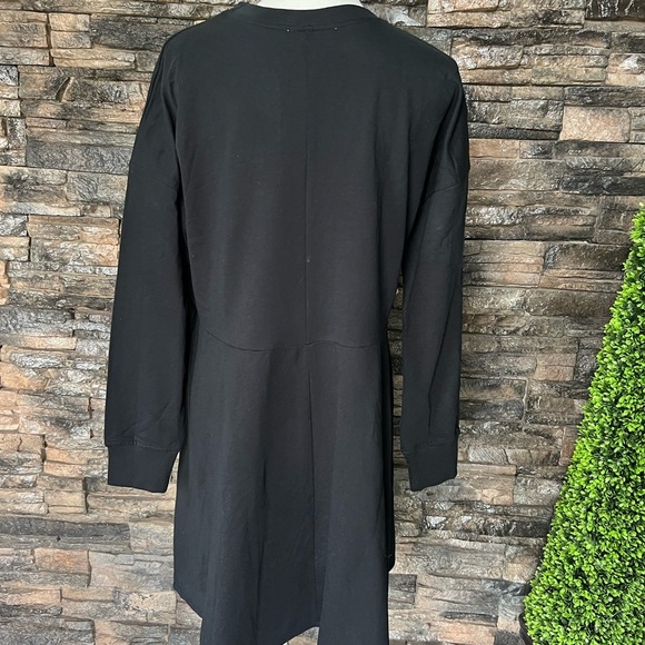 Zara Black Long Sleeve A-Line Dress - Picture 3 of 10